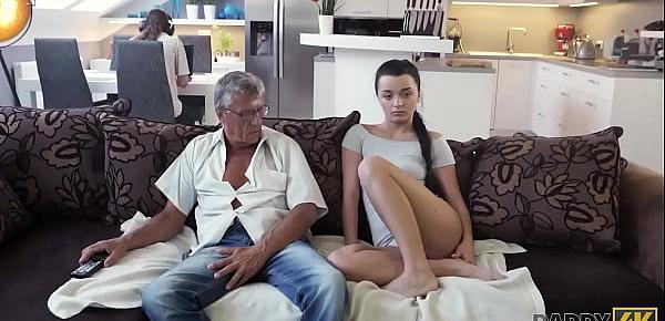  DADDY4K. Old dad lured into unplanned sex with sons excited gf